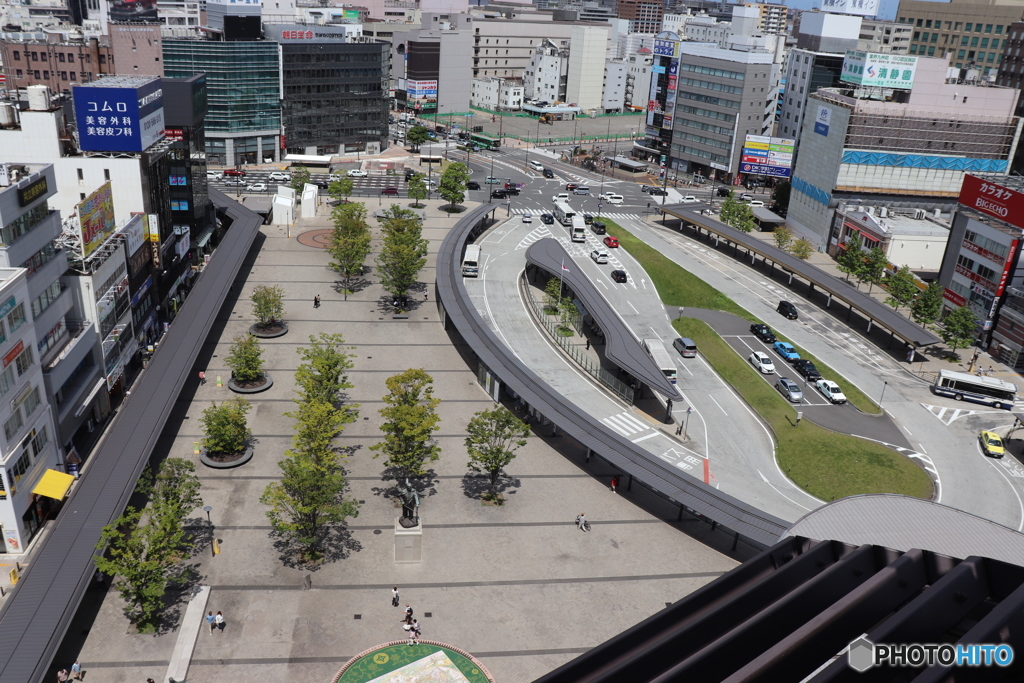 大分駅屋上からの風景