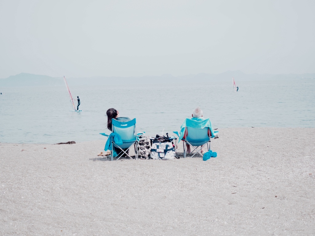 初夏の浜辺