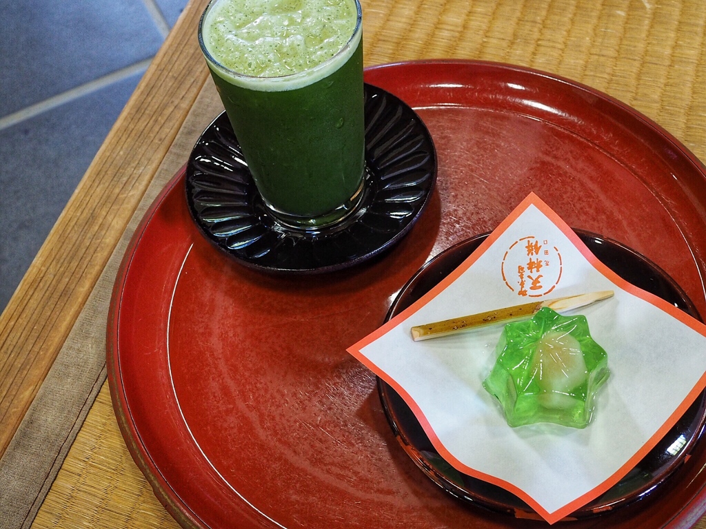 グリーンティーと錦玉羹