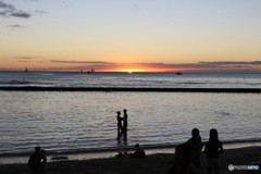 カップル de 夕陽