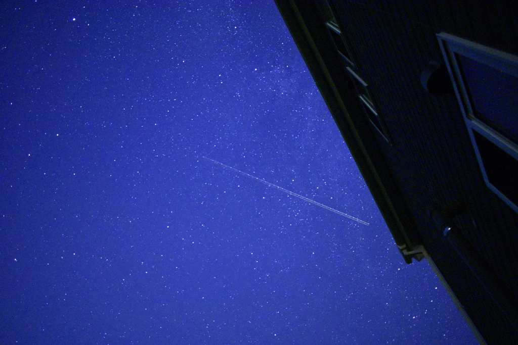 星空と飛行機