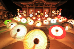 大山寺：平成最後の和傘ライトアップ