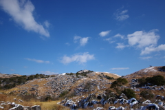 雪化粧の平尾台