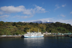 桜島港船上より