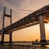 夕映えのベイブリッジ