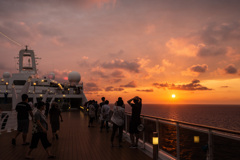 船上からの夕陽 #1