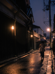 黄昏の奈良町界隈 #2　小ぬか雨