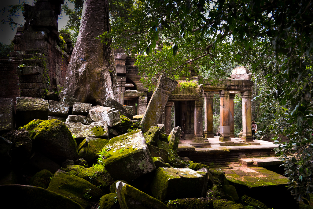 Ta Prohm 09　木漏れ日のテラス