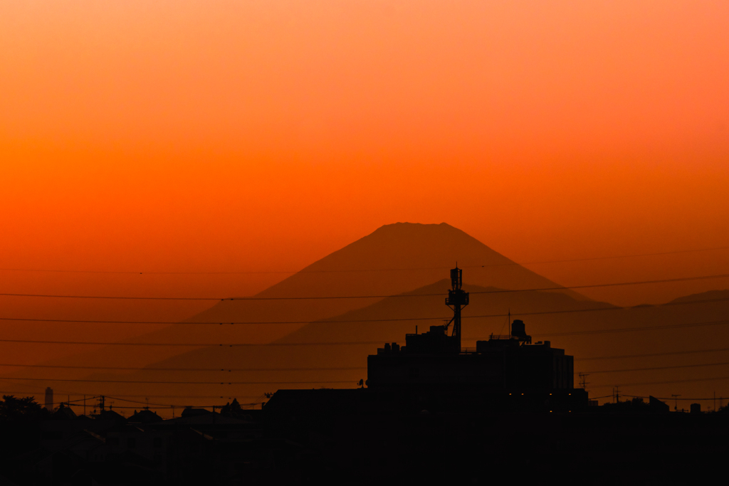 夕焼けシルエット
