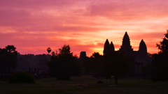 អង្គរវត្ត,：Angkor Wat 19　朝焼けの中の須弥山