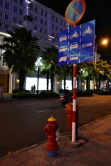 Hồ Chí Minh 16　消火栓と標識がある街角
