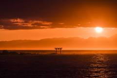 森戸の夕照(2)