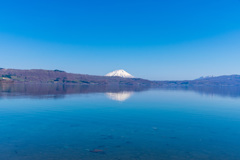 洞爺湖から望む羊蹄山