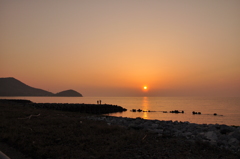 白谷海浜公園の夕日