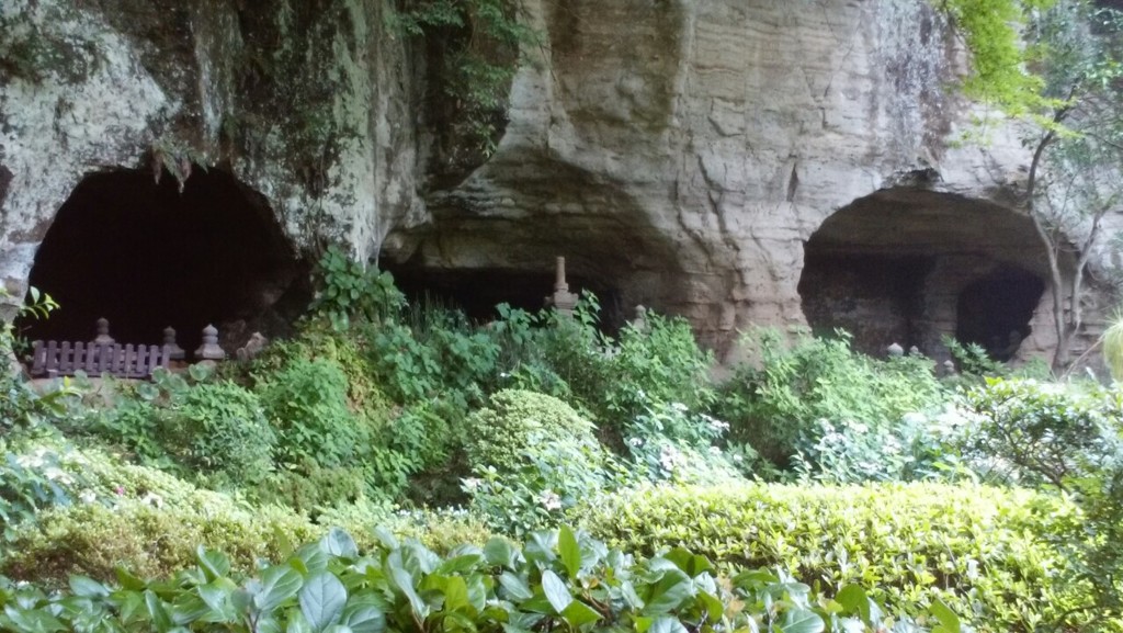 ノミ跡残る洞窟