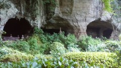 ノミ跡残る洞窟