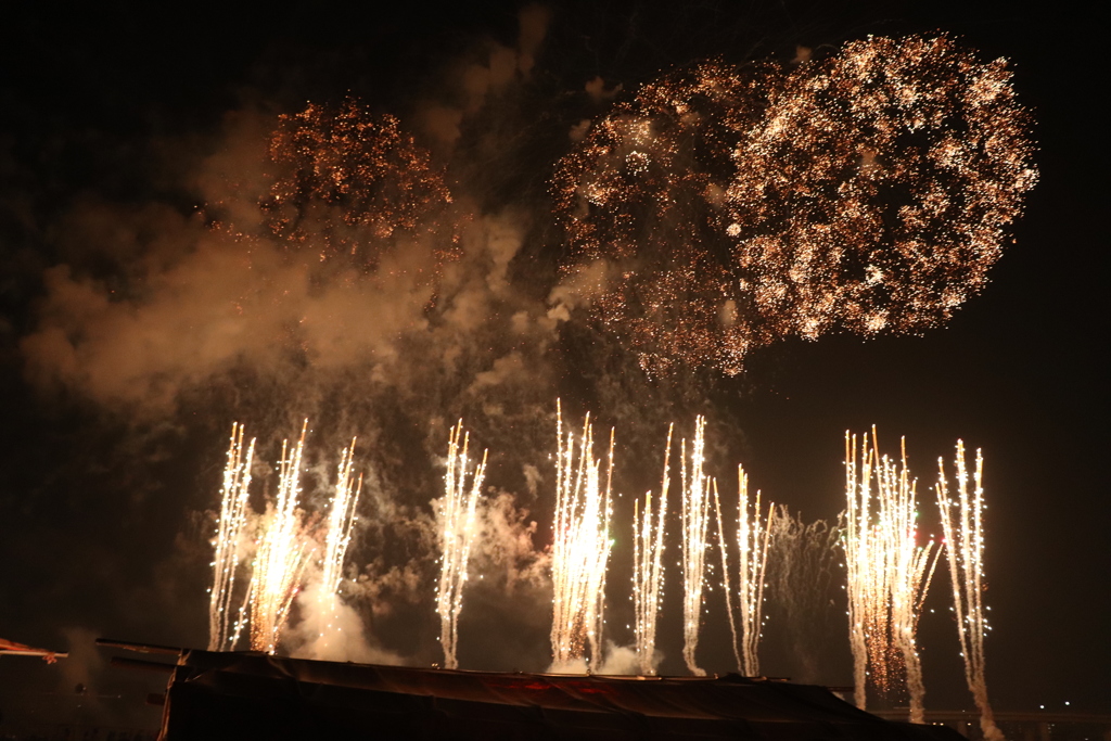 2018　厚木鮎祭り　花火1