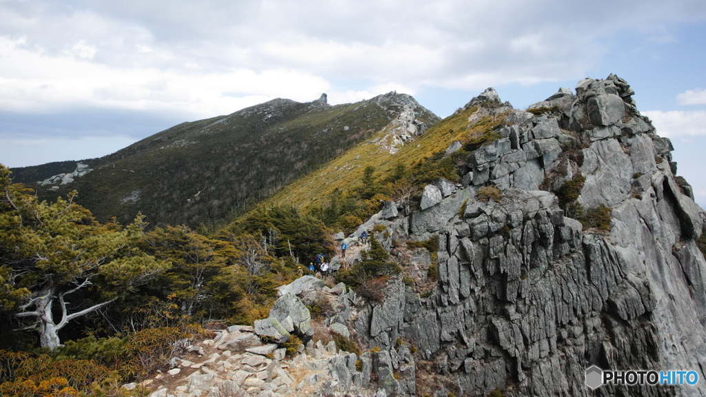瑞牆山から金峰山へ