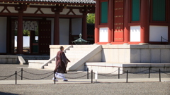 お彼岸の朝　四天王寺
