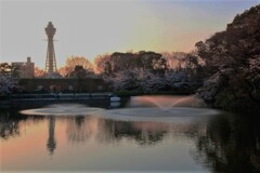 通天閣 夕暮れ