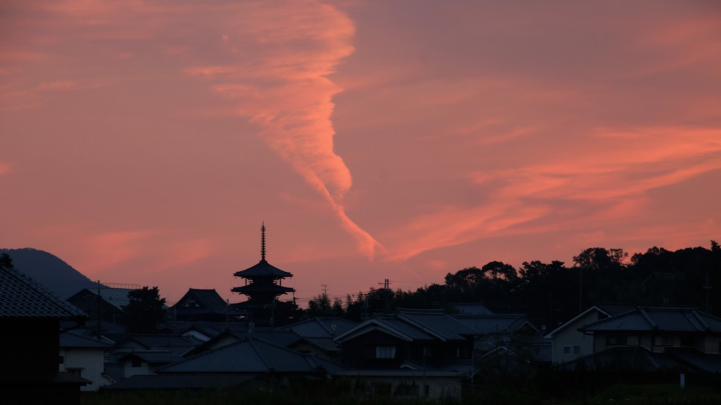 法隆寺夕暮れ
