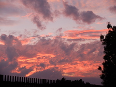 甲斐駒ヶ岳の夕陽