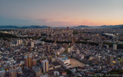 都市の夕暮れ