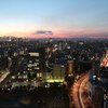 後楽園から見た新宿方面の夕焼け