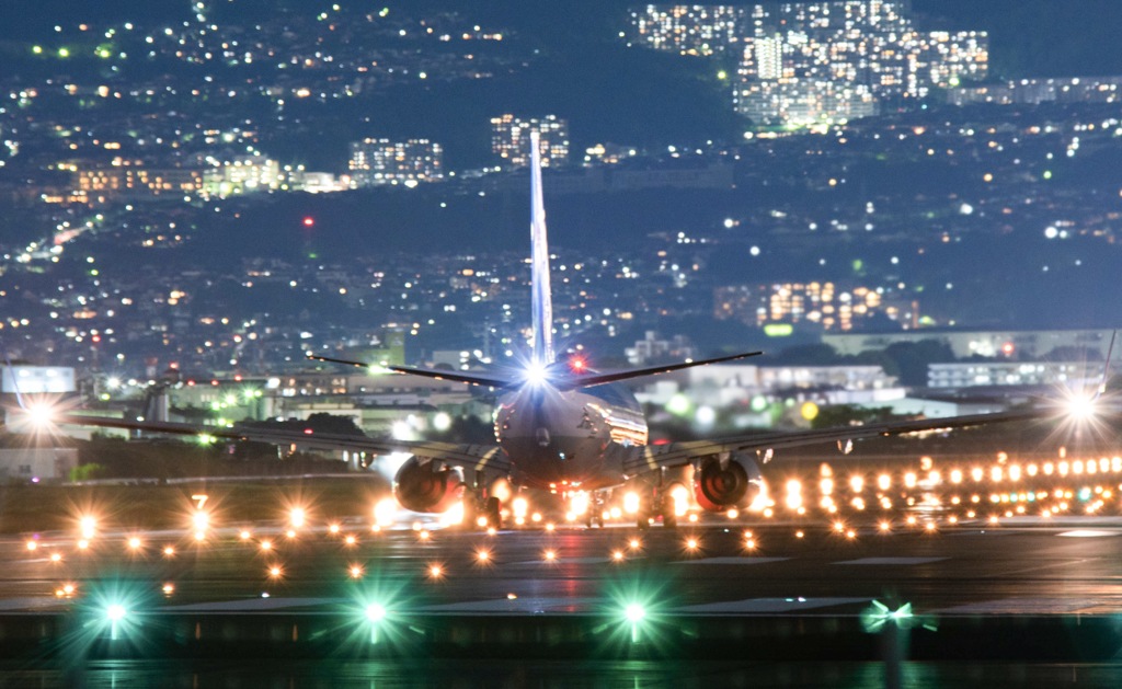 千里川土手夜景