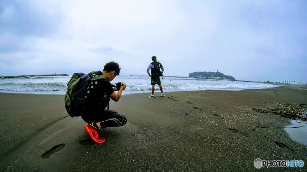 on the beach