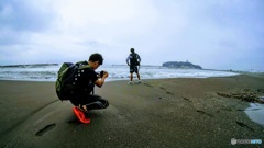on the beach