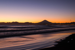 片瀬西浜夕景