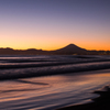 片瀬西浜夕景