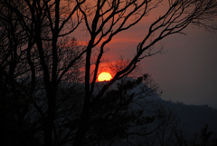 竜体山から朝日を拝む