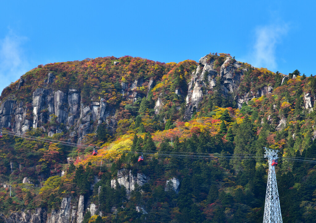 秋色に染まる山頂
