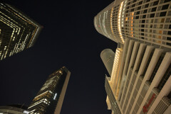 見上げたurban night