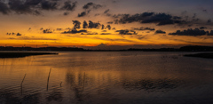 手賀沼の夕景