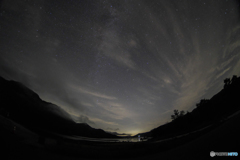魚眼で星空