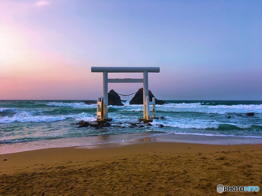 二見ヶ浦の夕暮れ