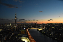 夕暮れのスカイツリー