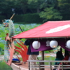 ハスの池を進んで