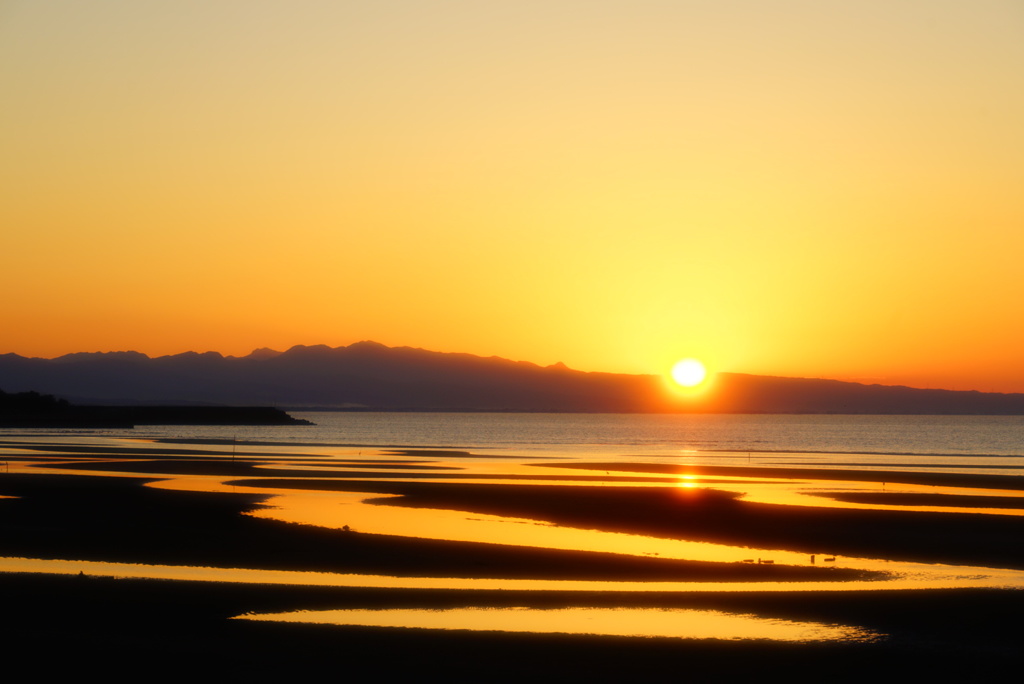 真玉海岸の夕陽