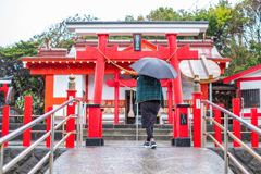 雨の日の観光地