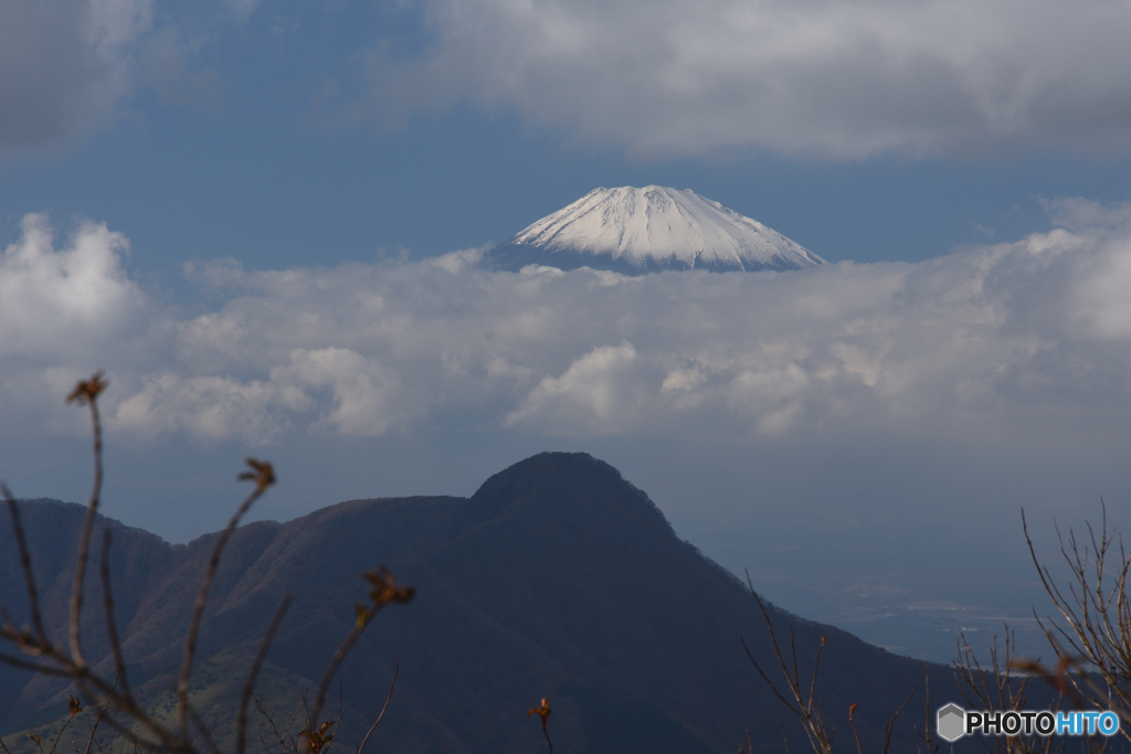 金時山と富士山