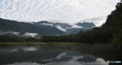 大正池と穂高岳