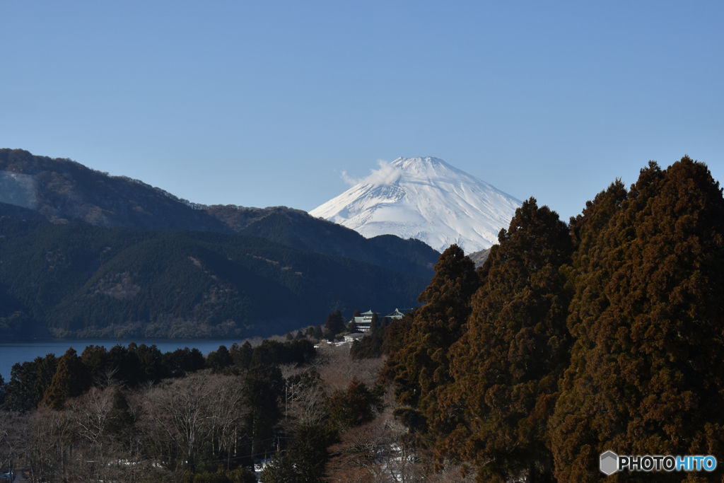 芦ノ湖と富士山