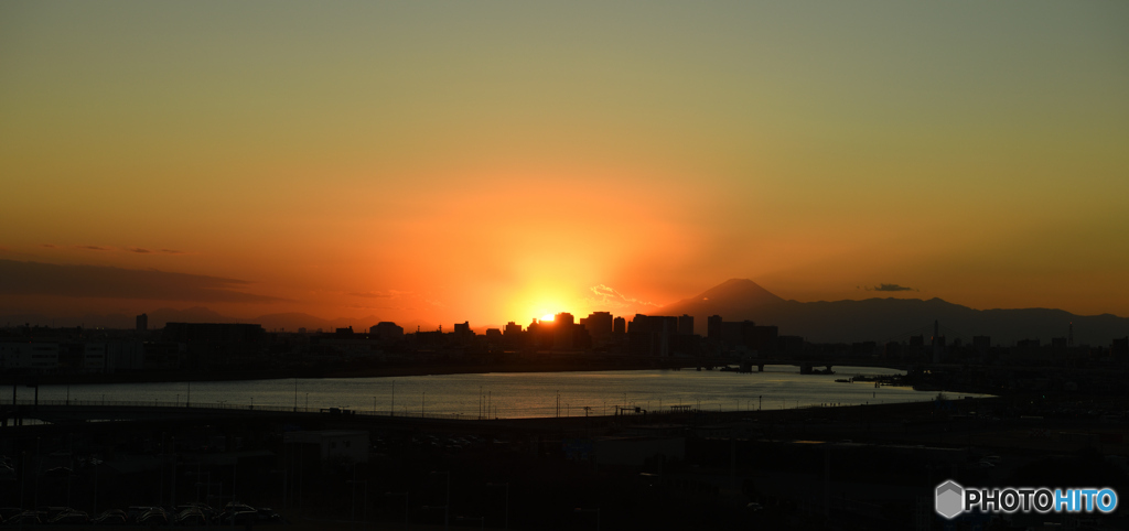 夕日　
