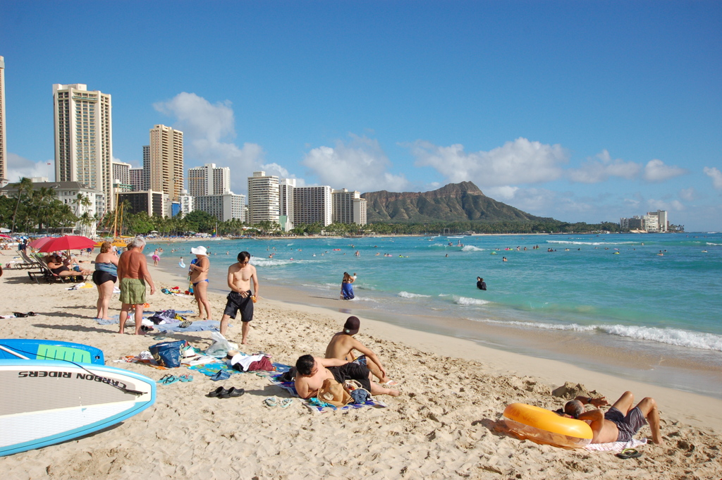 ワイキキビーチとダイヤモンドヘッド