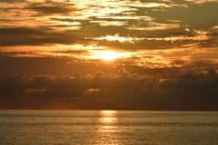 黄金色の夕陽