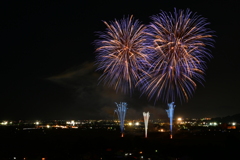 秋の夜の大輪の花
